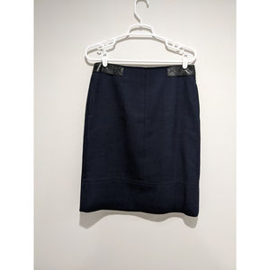 Tory Burch Navy Wool Blend Pencil Skirt Size 8